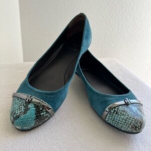 Tory Burch blue suede flats size 8.5